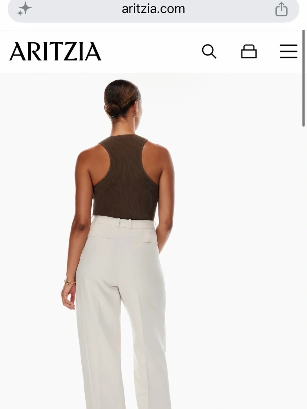 Aritzia Babaton Sculpt Knit Racer Tank